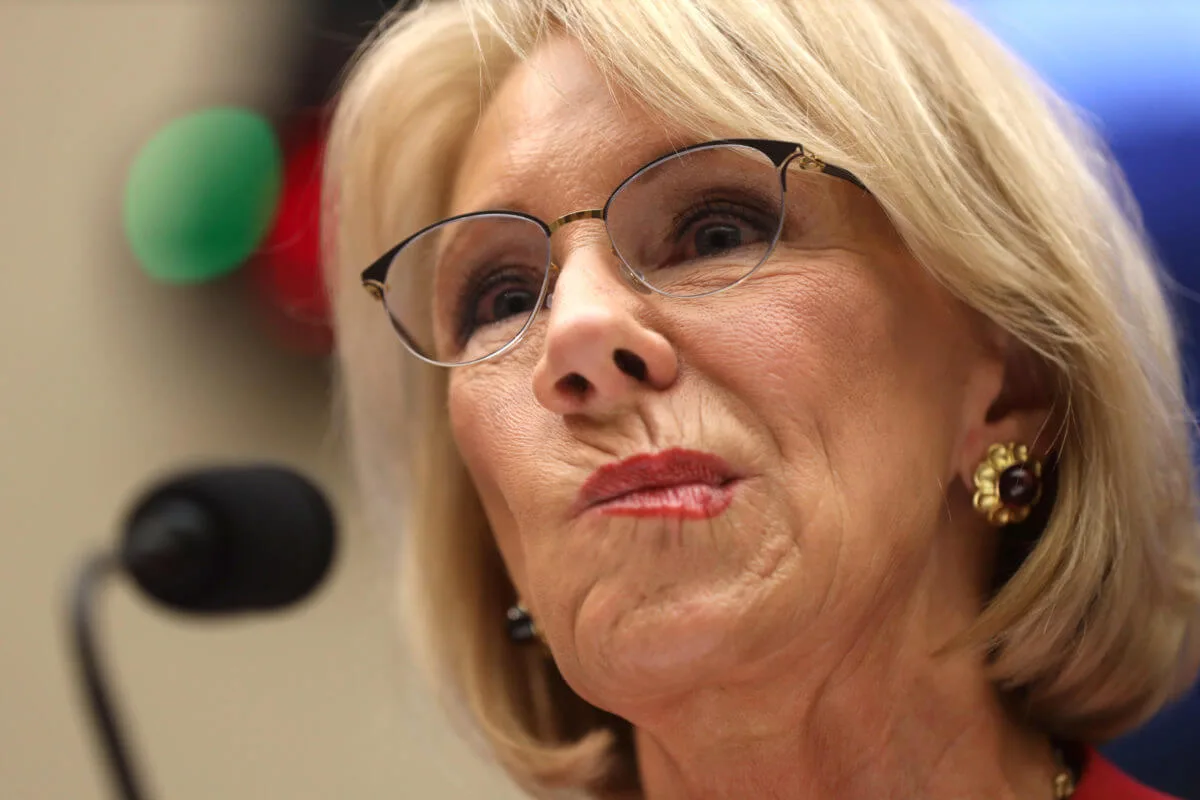 Education Secretary Betsy DeVos calls student debt cancellation and tuition-free college 'wrong.'