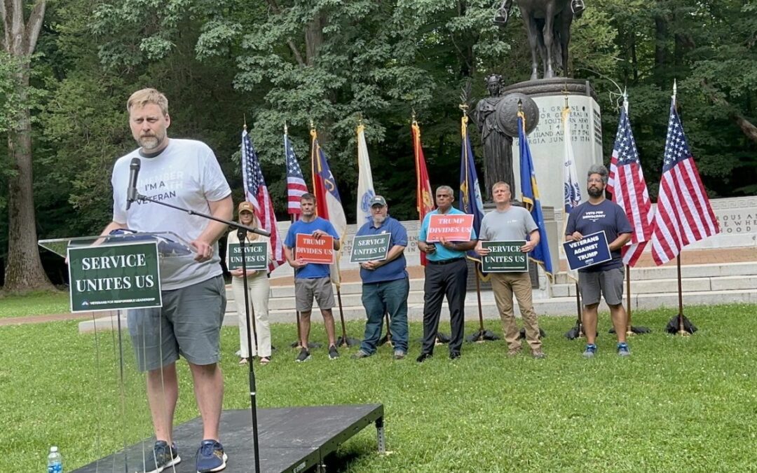 ‘Save what we fought for’: Veterans denounce Trump as a threat to America