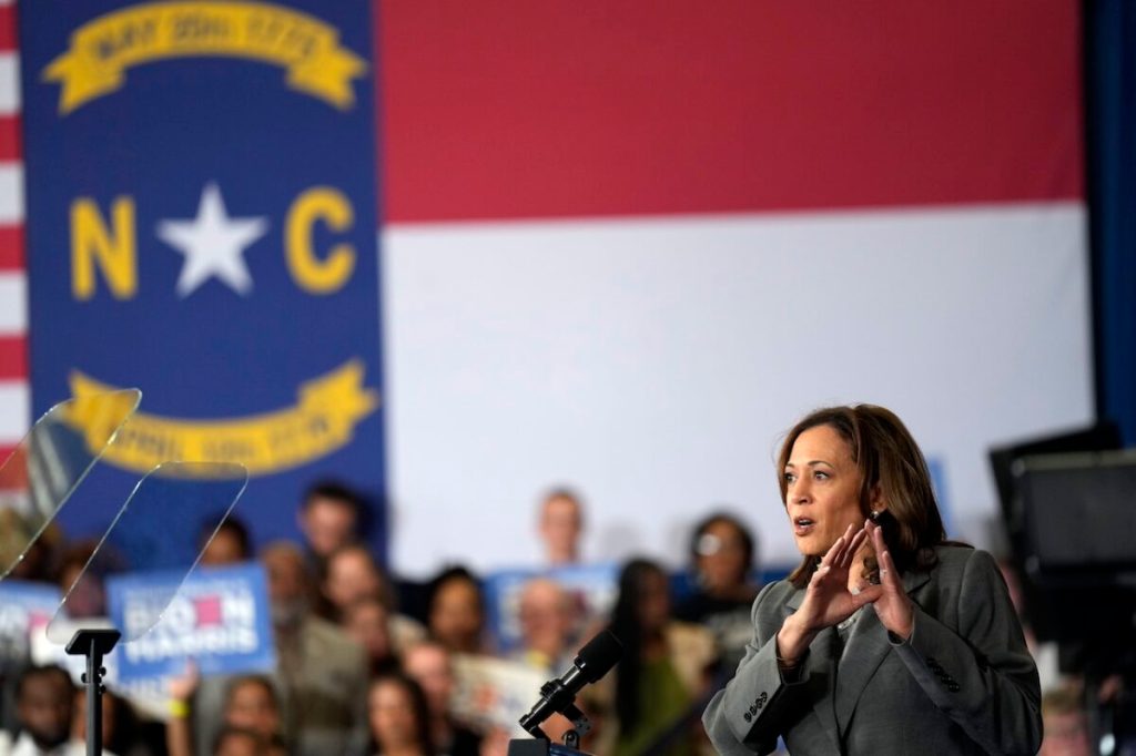 In Greensboro, Kamala Harris denounces Project 2025, Trump’s call to ‘terminate’ the Constitution 