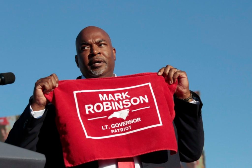 In a church speech, Mark Robinson points to his crotch and admonishes women to ‘get this under control’
