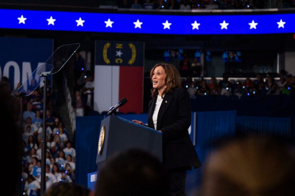 In two North Carolina stops, Kamala Harris promises to ‘turn the page’ on Trump