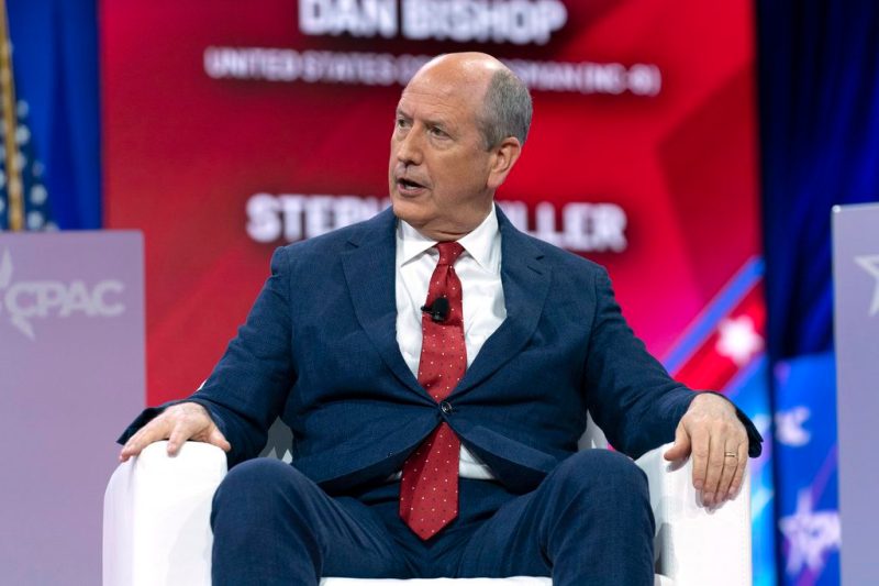 Rep. Dan Bishop, R-N.C., speaks during the Conservative Political Action Conference, CPAC 2024, at the National Harbor in Oxon Hill, Md., Friday , Feb. 23, 2024. (AP Photo/Jose Luis Magana)