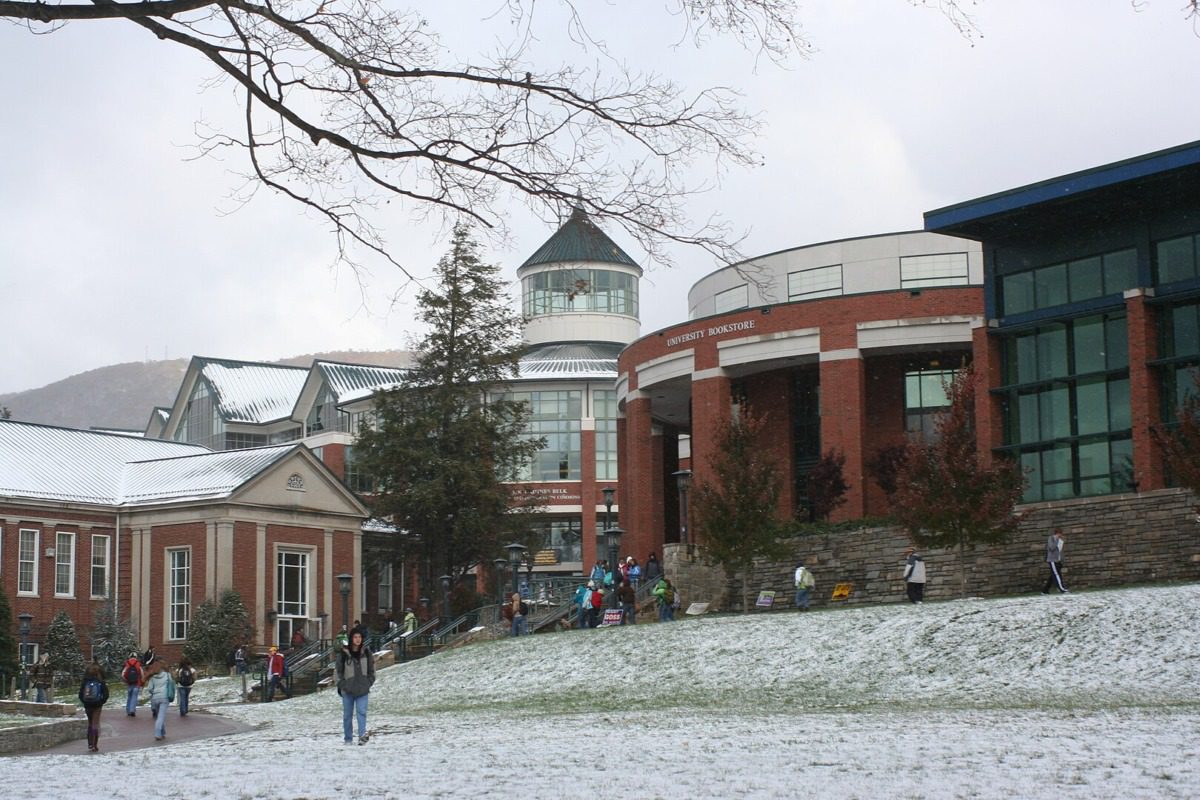 The library and student union at Appalachian State.