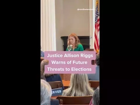 Video: North Carolina Justice Allison Riggs warns of future threats to elections