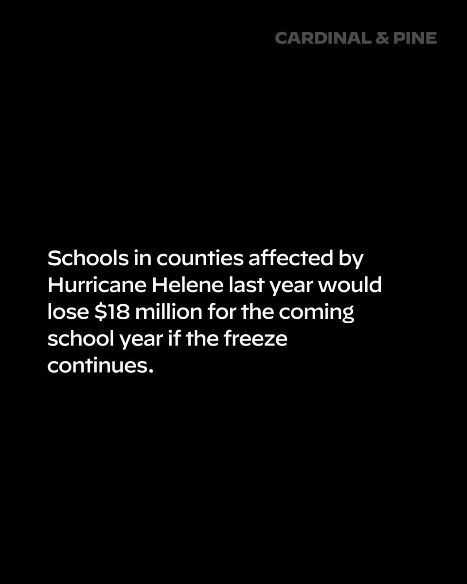 Trump's freeze on education funding shorts NC schools recovering from Helene