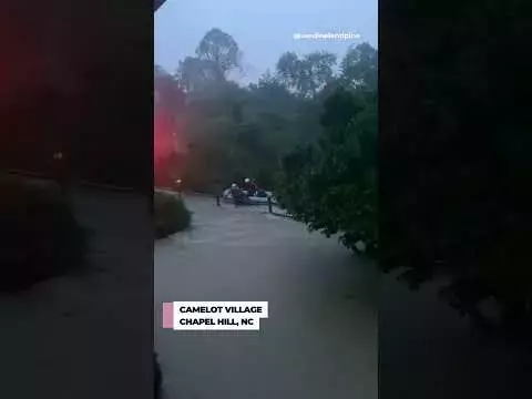 Video: Dangerous flooding in North Carolina after Chantal