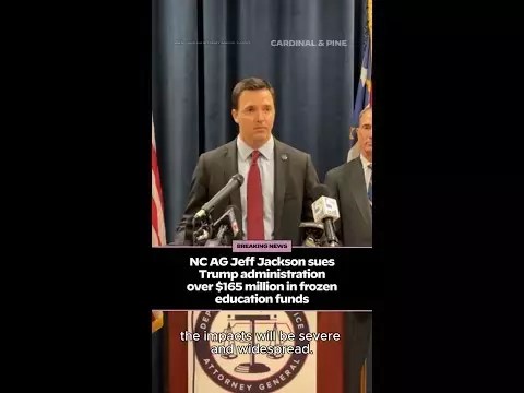 Video: NC AG Jeff Jackson sues Trump over $165M in frozen education funds