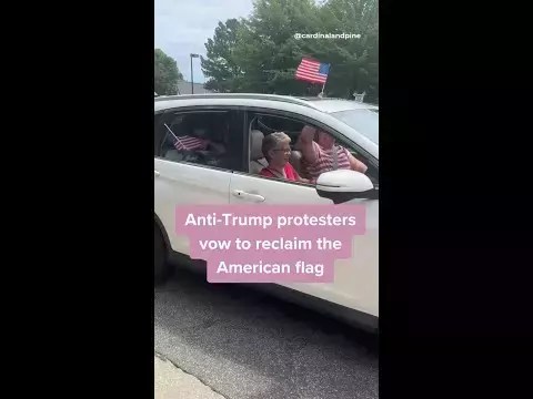 Video: Anti-Trump protesters in North Carolina reclaim the American flag