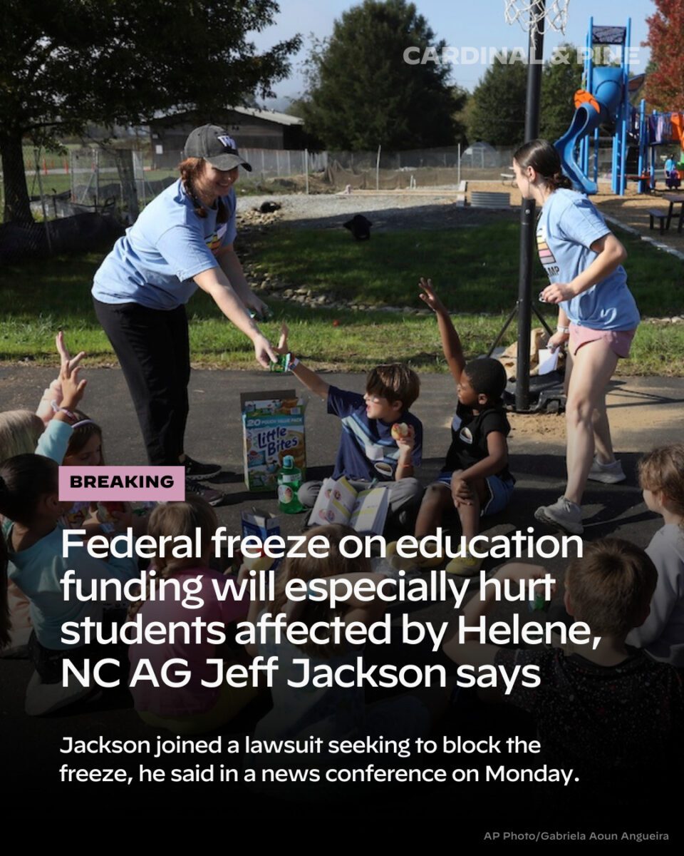 Trump's freeze on education funding shorts NC schools recovering from Helene