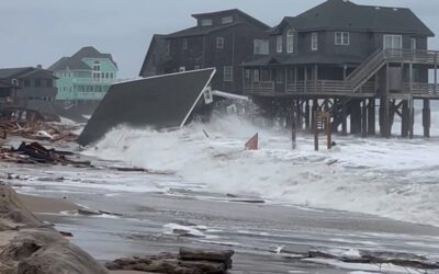 6 homes collapse into the Outer Banks surf as Atlantic hurricanes swirl far offshore