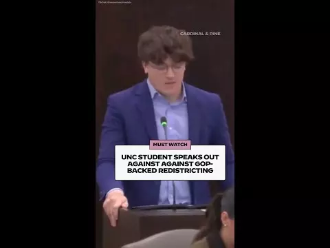 Video: UNC student speaks out against GOP-backed gerrymandering in North Carolina