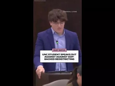 Video: UNC student speaks out against GOP-backed gerrymandering in North Carolina