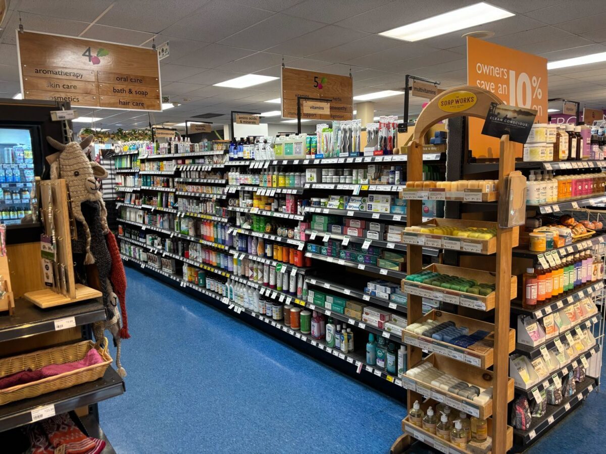 Inside an independent grocery store