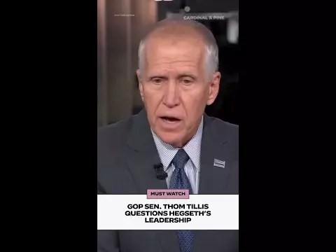Video: GOP Sen. Thom Tillis questions Pete Hegseth’s leadership
