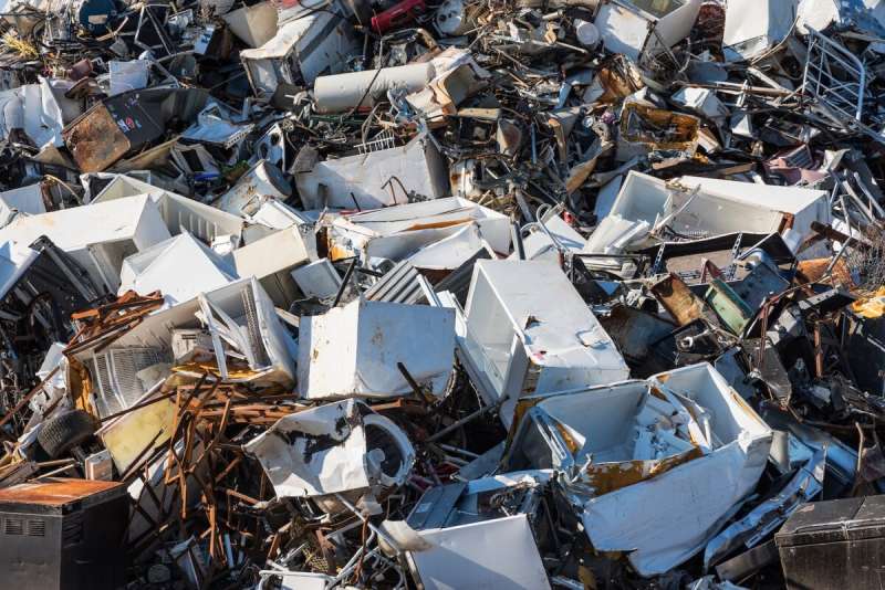 Scrap metal recycling facility, Wilmington, North Carolina, USA.