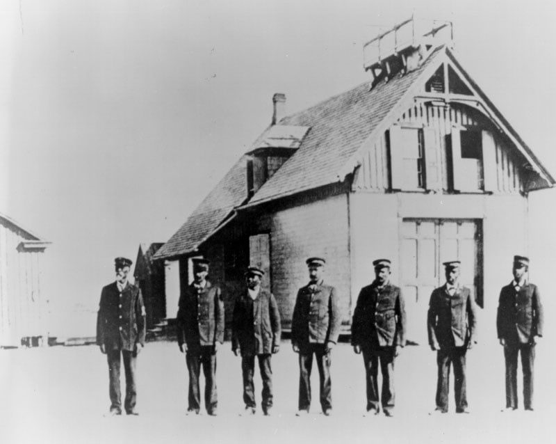 The historic Pea Island Life Saving Station in NC
