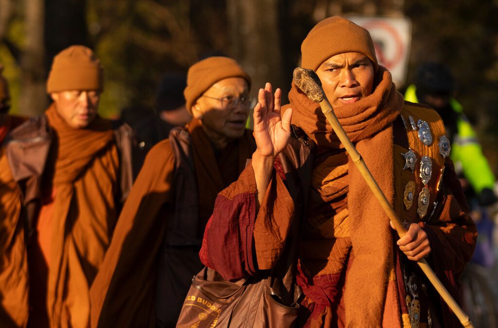 Buddhist monks’ ‘Walk for Peace’ arrives in Washington