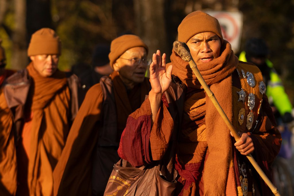 Buddhist monks’ ‘Walk for Peace’ arrives in Washington
