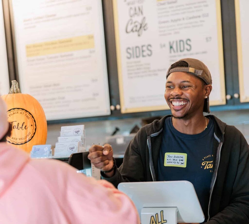 Community cafés with a pay-what-you-can model bring together people from all different backgrounds through dining experiences and volunteer opportunities.