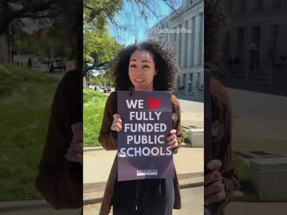 Video: NC teacher protests for educators and students at 'No Kings'