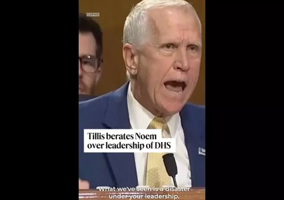 Video: Thom Tillis calls Kristi Noem’s leadership a ‘disaster’