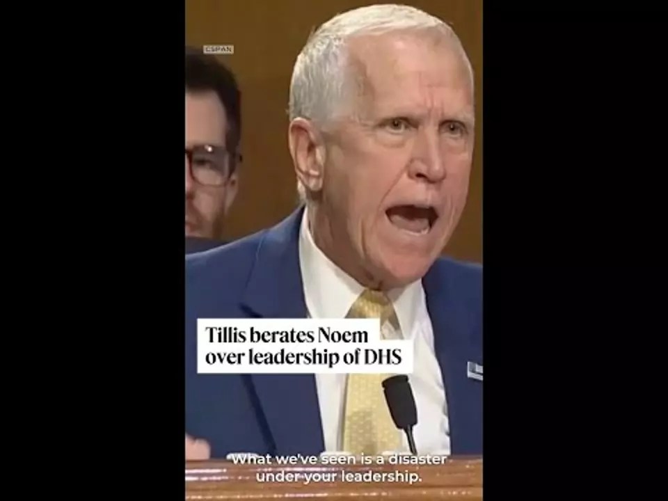 Video: Thom Tillis calls Kristi Noem’s leadership a ‘disaster’