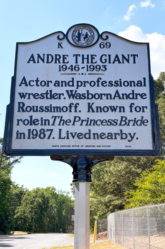Tiny town in North Carolina honors towering Andre The Giant with roadside marker