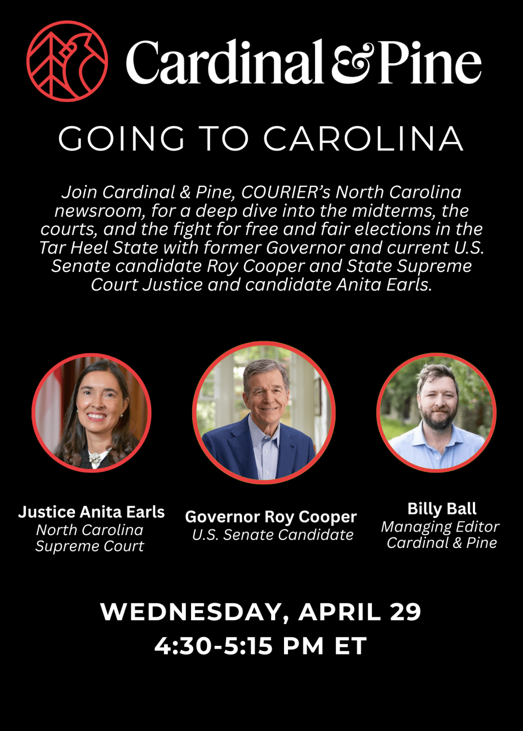 🔥 C&P sits w/ Roy Cooper, Anita Earls