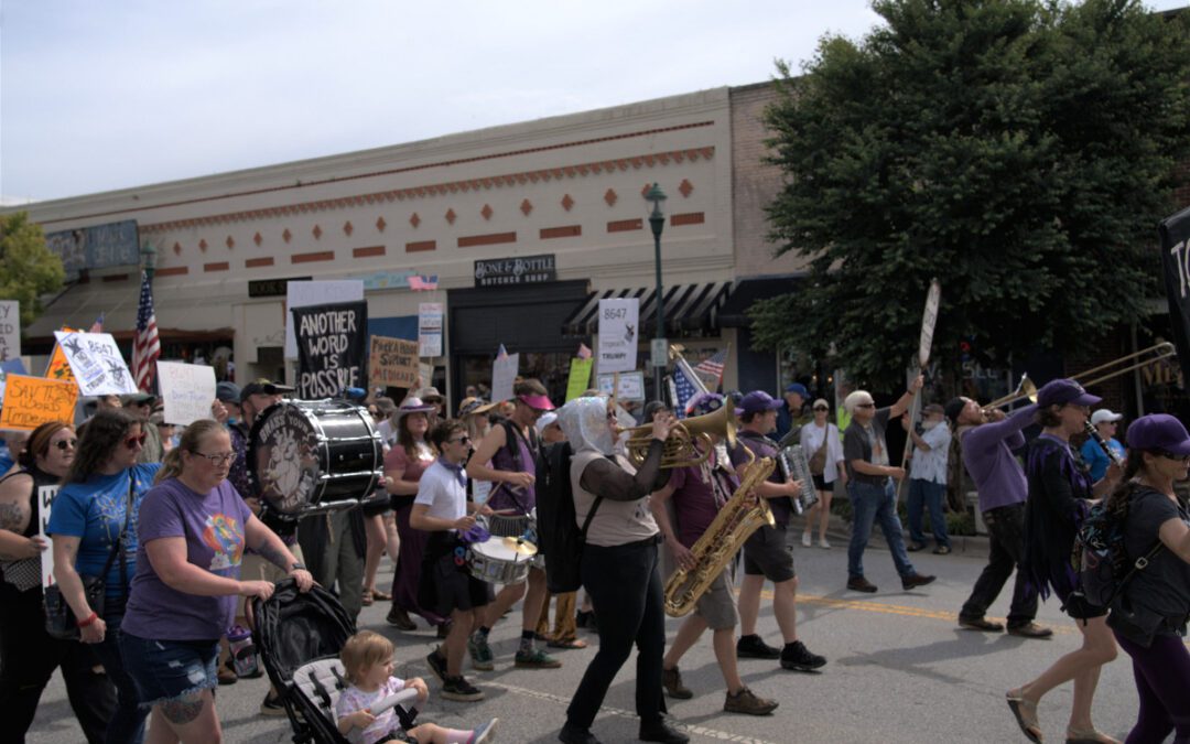 Woman banned from Chuck Edwards’ McDonald’s after marching band protest
