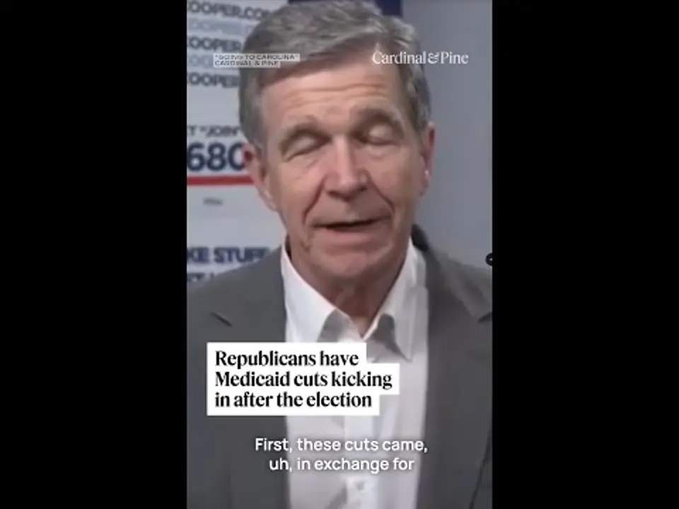 Video: Roy Cooper points out GOP Medicaid cuts will kick in after the election