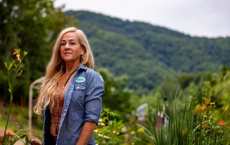 Franny Tacy, founder and CEO of Franny's Farmacy, poses for a portrait at her farm in Leicester, N.C