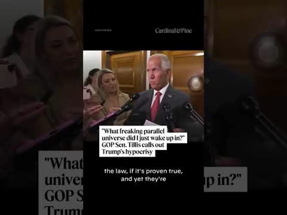 ‘What freaking parallel universe did I just wake up in?’ GOP Sen. Tillis calls out Trump’s hypocrisy