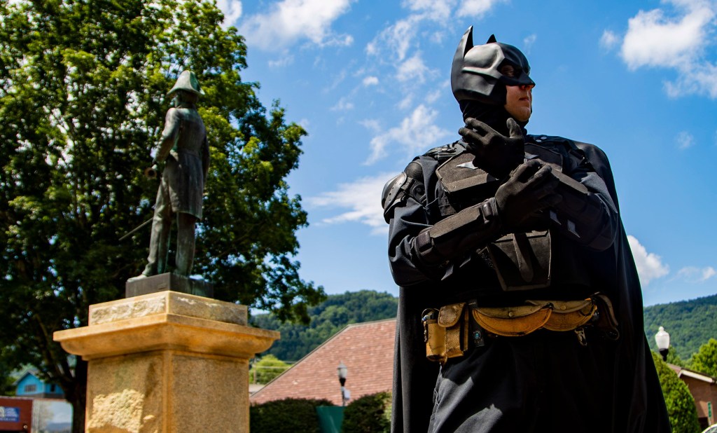 Riding with the Burnsville Batman, a NC town’s caped crusader