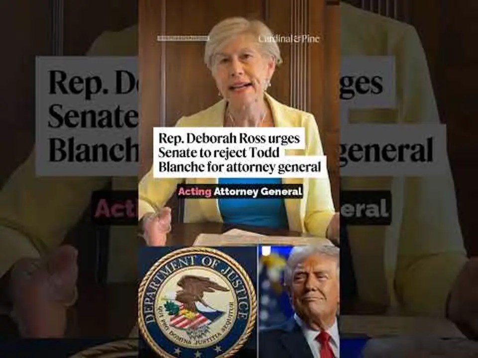 Rep. Deborah Ross urges Senate to reject Todd Blanche for attorney general